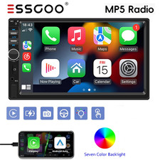7" Double 2 Din Car Radio Stereo Bluetooth Apple Carplay Android Auto USB FM AUX