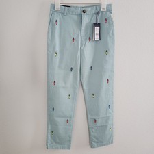 Vineyard Vines Boys Breaker Pant Aqua Sky Surfboard Embroidered Size 16 NWT
