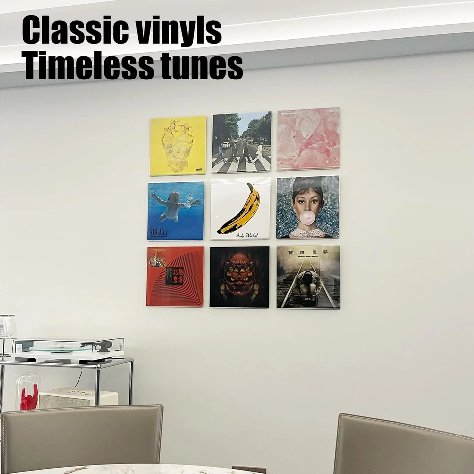 Marco de exhibición de vinilo WEIMINLI - Marcos de discos de vinilo transparente sin marco para 12x12... Foto 3 de 4