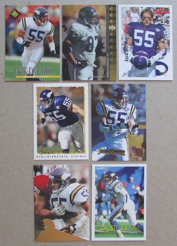 Jack Del Rio 7-card lot Minnesota Vikings NFL