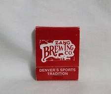 Vintage Zang Brewing Co Beer Brewery Denver Colorado Matchbook Advertising