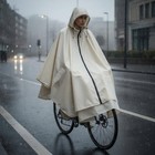 Cape de Pluie Zippée Léger Poncho Imperméable Pliable Taille Unique pour Voyage