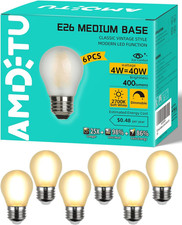 Vintage LED Edison Short Small Light Bulb 40W Dimmable E26 Globe 2700K Soft Whit