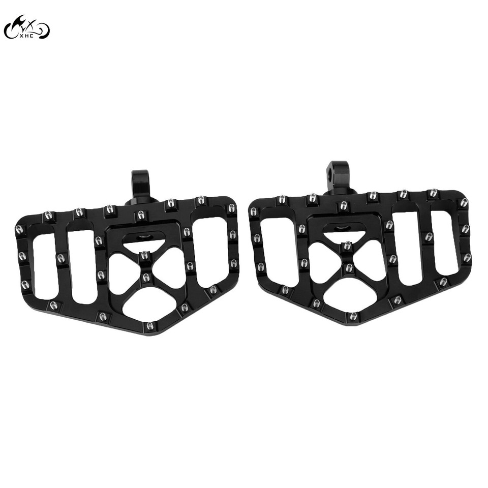 Rivet Wide Fat Foot Pegs Floorboards For Harley Dyna Street Glide Ultra ...