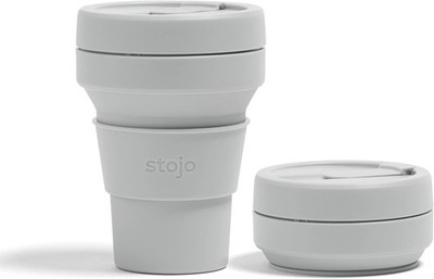 STOJO 12oz Faltbarer Faltbarer Silikonbecher 355ml Wiederverwendbar Reisebecher Kaschmir