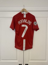 MANCHESTER UNITED 2008 2009 HOME UCL FOOTBALL SHIRT JERSEY #7 RONALDO SIZE M