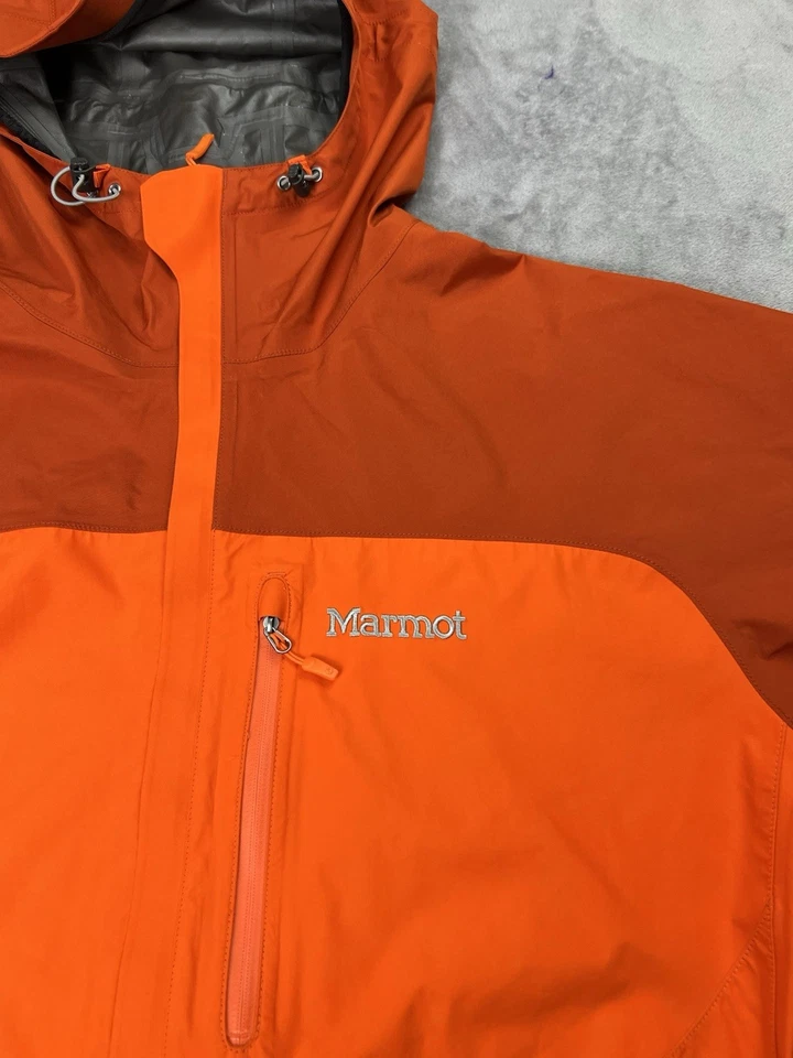 Marmot Minimalist Jacket Mens XL Orange GORE-TEX EUC STYLE #B30380 - Image 3 of 4