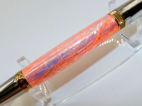 Handmade Ballpoint Pen with Stunning Electric Peach Opal FX. A Great Gift!  #156 - 第 19/19 張圖片