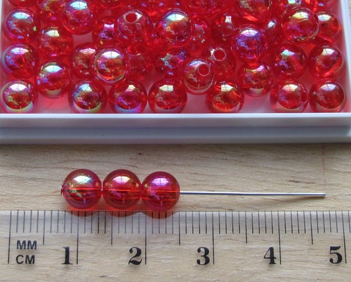 150 round 6mm smooth AB transparent beads plastic acrylic choose colour - Picture 2 of 22