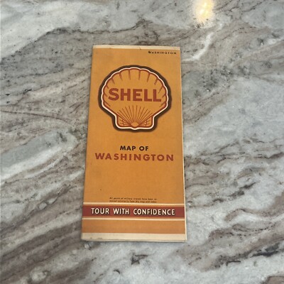 1942 Shell Oil Company Map Of Washington