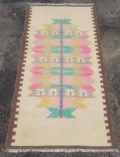 Vintage Traditional Handmade Beautiful Scandinavian Kilim Floor Rug 170x90 cm