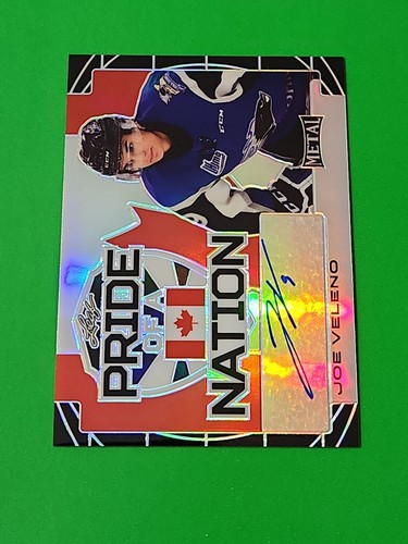 Joe Veleno 2015-16 Leaf Metal Pride of a Nation Black Auto 4/5 , Canada #PN-JV1 - Picture 2 of 7