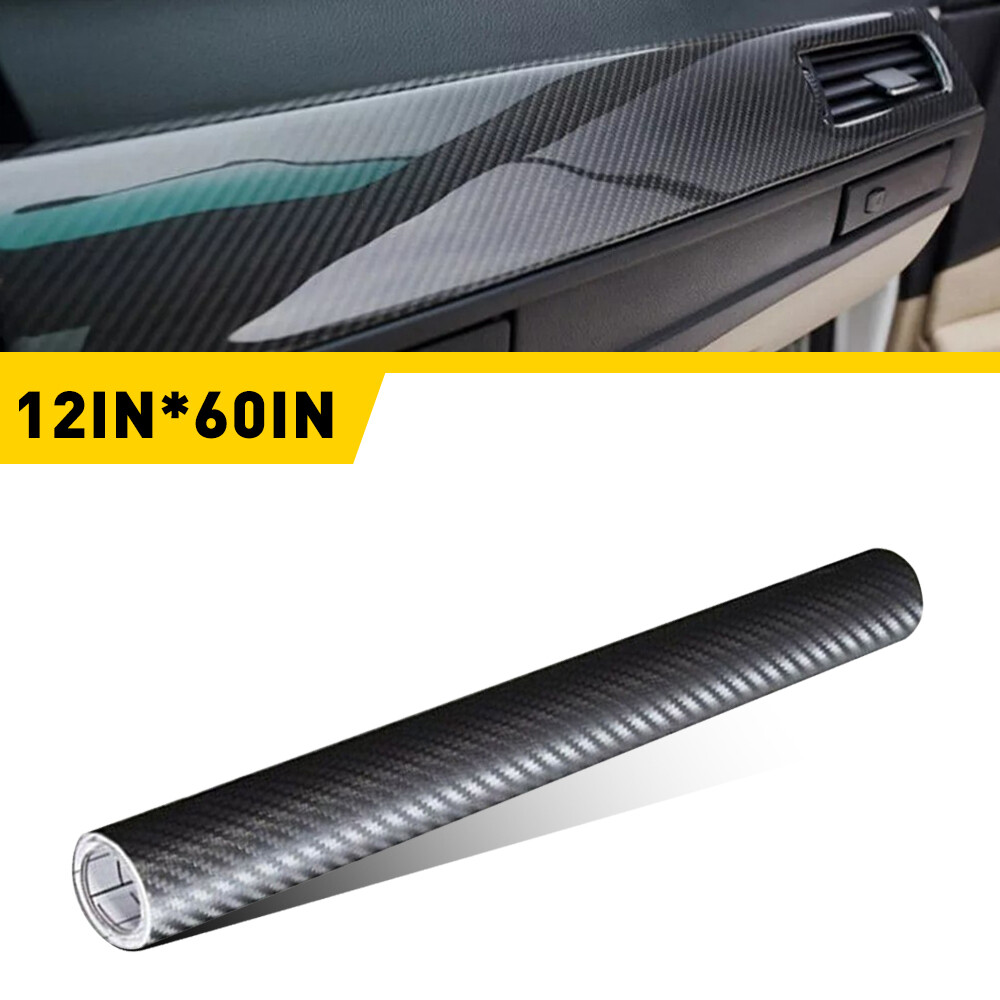 Carbon Fiber Vinyl Wrap Film Interior Control Decals Panel Car Parts Stickers BL