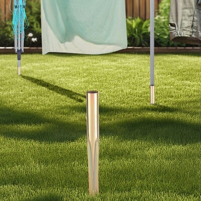 32MM ROTARY AIRER WASHING LINE METAL GROUND SPIKE GARDEN SOIL PARASOL STAND  NEW UK