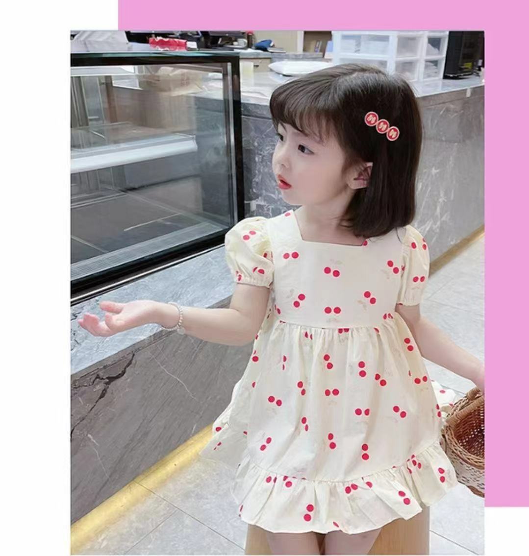 brand girl cotton print dress Konges Sljd | Cianna Dress - Tramonto | Girl