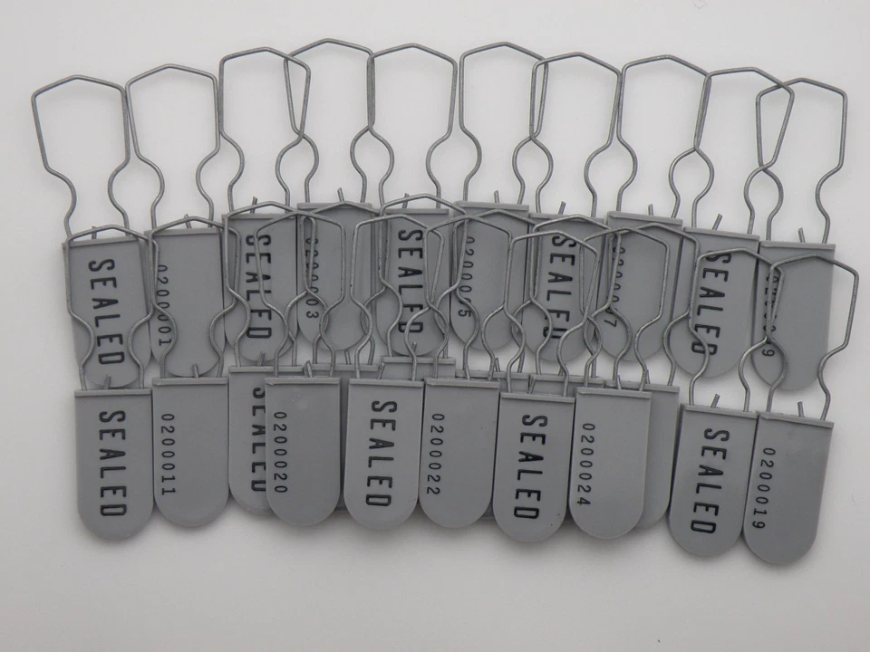 Electric Meter Security Seal Wire Padlock Grey Pack of 25 Made In USA