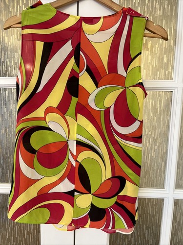 Lafayette 148 New York ~ Sleeveless Drape-neck Silk Blouse / Size 2 - Picture 5 of 5