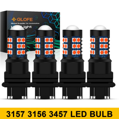 4 Pack LED Brake Stop Tail Light Bulbs 3157 Red for Chevy Silverado 1500 99-2013