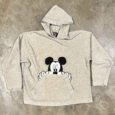 VTG Disney Mickey Sweatshirt Hoodie Jerry Leigh Sz L High Waisted Distressed