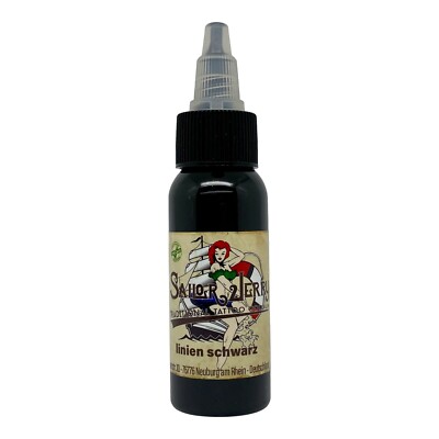 Sailor Jerry Tattoofarbe, Liner Schwarz 30ml, Tattoo Farbe Tätowierfarbe Linien