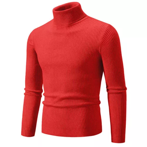Herren Pullover Rollkragenpullover Männer Strickwaren Winter Langarm Strickpullover - Bild 29 von 38