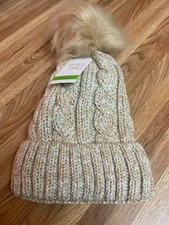 Time and Tru Cozy Beanie Hat CREAM One Size - Combine Ship NWT