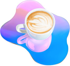 Transparent Acrylic Coasters - Irregular Shapes, Multicolored - Perfect for Desk