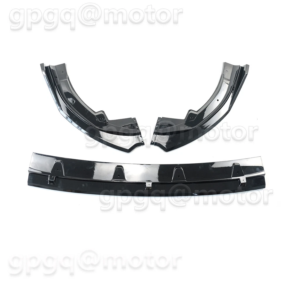 Kit divisor de labios parachoques delantero estilo V2 negro brillante para Toyota Camry LE XLE 18-20 Foto 3 de 4