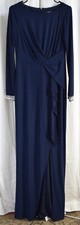 Vince Camuto Women's Beaded Cuff Ruched Jersey Dress Navy Size 6