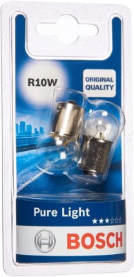 BOSCH R10W 10W 12V Pure Light Autolampen Doppelblister Glühlampen 1987301019