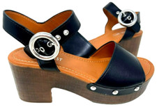 Nine West Women's Jayce Platform Comfort Dress Sandals Black/Brown Size:8.5 170T