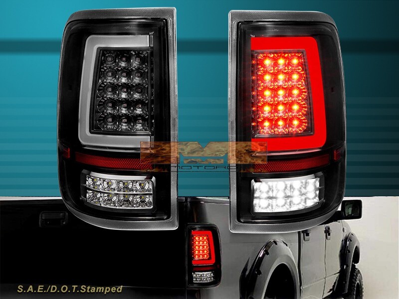 2004-2008 Ford F150 LOBO Red Smoke LED Tube Tail Lights Brake Lamps Left Right