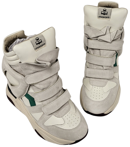 NEW $780 Isabel Marant Balskee High Top Suede Leather Sneaker Hidden Wedge  41/10 | eBay