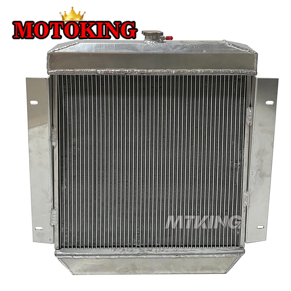 Radiador completo de aluminio para Ford Customline V8 1954-1956 1955 3,9 4,2 4,4 4,8 L Foto 4 de 4