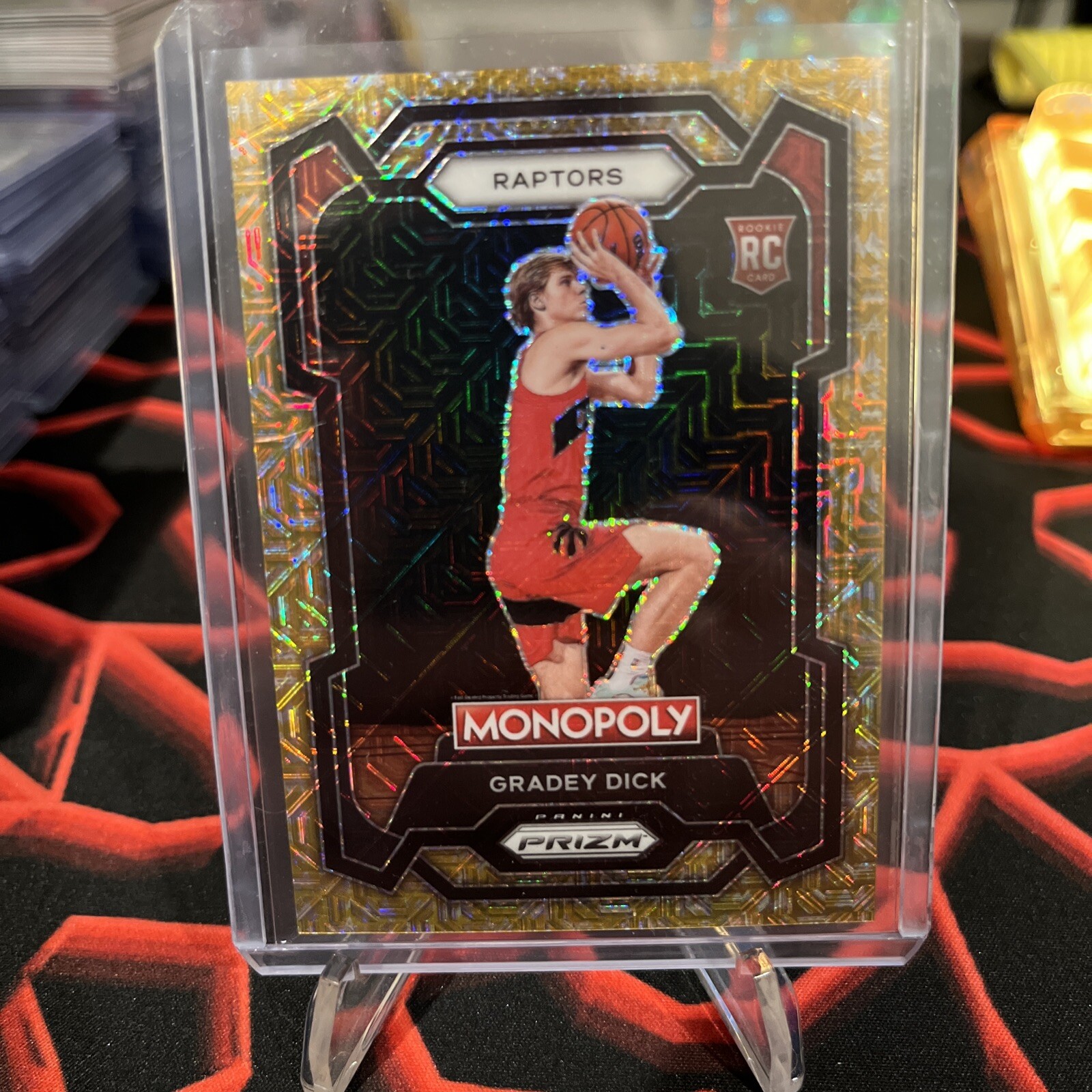 2023-24 Panini Prizm Monopoly Gradey Dick Gold Shimmer /500 RC #84 Raptors