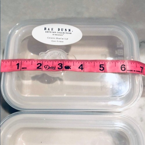 NWT Rae Dunn 2 pieces Lunch & Delish Ceramic Containers Set with Vented Lid New - Picture 11 of 12