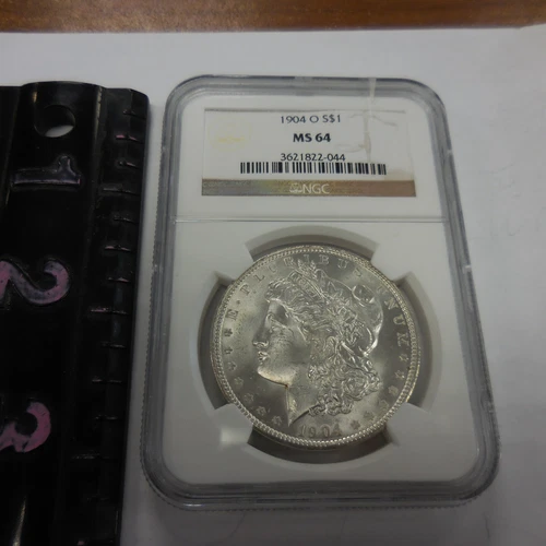 1904-O MORGAN SILVER DOLLAR S$1 NGC MS64 BEAUTIFUL AUTHENTICATED GRADED COIN