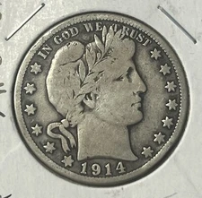 1914 - S Barber Half Dollar *BETTER COIN*