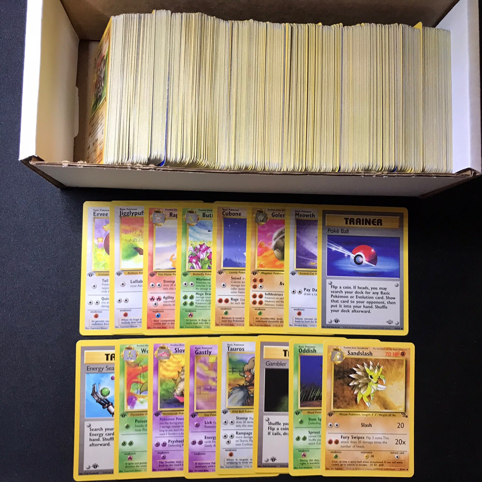 Huge Collection Bulk Lot of 600+ 1st Edition Pokemon Cards Vintage 1999