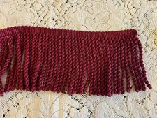 6” Bullion Fringe  In Cranberry J16, Conso  Cotton/Acetate Knit  6 Yards
