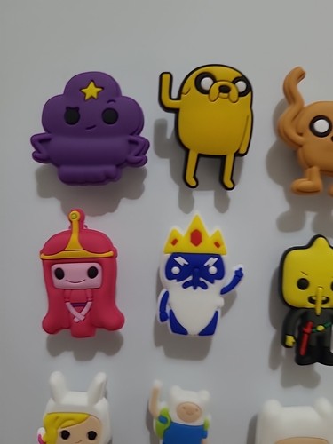 Adventure Time Cartoon Rubber Shoe Charms For Crocs Cupcake Toppers 15 Pc - Picture 2 of 6