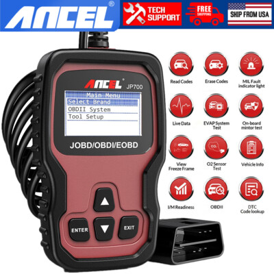 ANCEL JP700 Automotive Engine Fault Diagnostic Tool OBD2 Scanner Car Code Reader