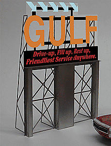 Miller Engineering Animated Neon Billboard w/Photo Etched Stanless Steel Su 8181 - Picture 1 of 1