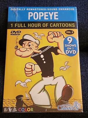Cartoon Classics Popeye Volume 3 - 9 Full-Length Episodes - Brand New, SEALED