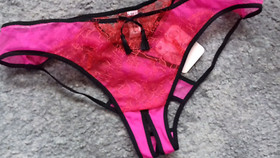 AGENT PROVOCATEUR RARE PINK MEGAN OUVERT OPEN BRIEF SIZE 4 LARGE UK 12 BNWT