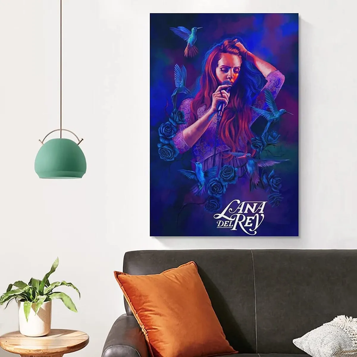Singer Lana Del Rey Psychedelic Wall Art Poster HD Canvas Prints