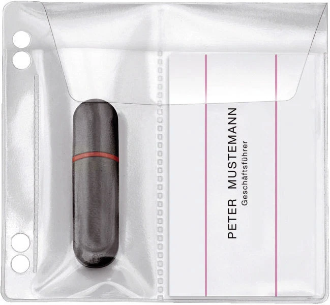 5 x Veloflex Hülle für USB Stick, transparent, zum Abheften 4377010
