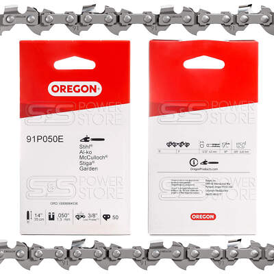 Oregon Sägekette 91P050E 35 cm 3/8'' 50TG 1,3 mm Marken Ersatzkette Halbmeißel 