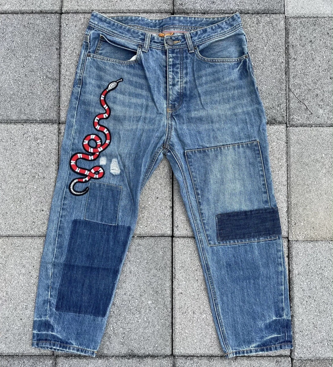 Vintage Karl Kani Custom snake patch denim bug patch 30 eBay