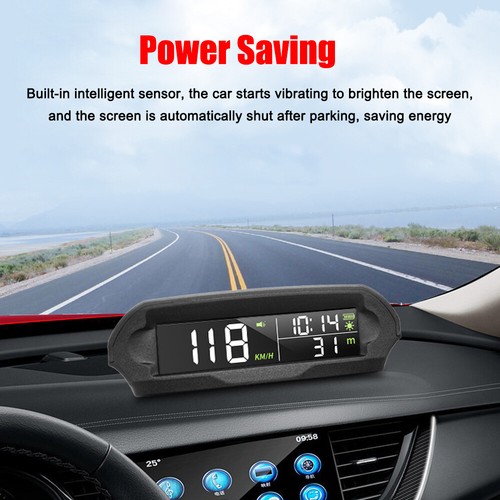 Car Wireless Headup Display Solar GPS Digital Speedometer with LCD Screen - Picture 5 of 10